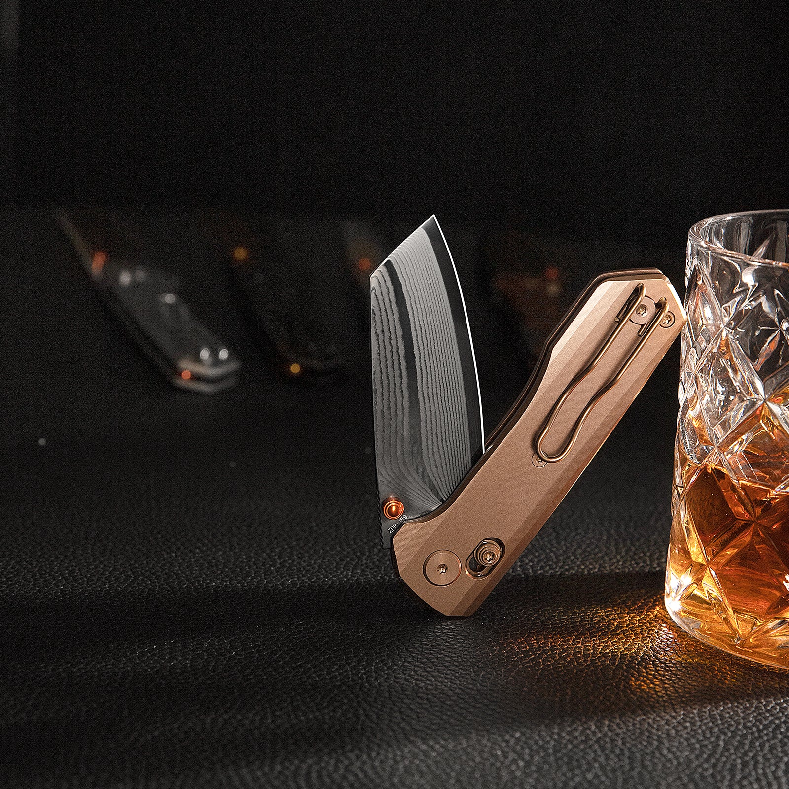 Scarab Ultra-RT Crossbar Lock EDC Folding Pocket Knife,2.99" ZDP-189 Steel Blade,Titanium Handle