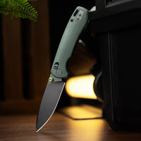 Dragonfly-GM Crossbar Lock EDC Folding Pocket Knife,2.99'' 14C28N Steel Blade,Micarta Handle