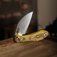 Batwing-YP Crossbar Lock Folding Pocket Knife,2.99'' 14C28N Steel Blade,PEI Handle