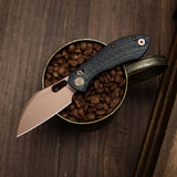 Batwing-CG/S Crossbar Lock Folding Pocket Knife,2.99''14C28N Steel Blade,Carbon Fiber G10 Handle