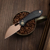 Batwing-CG/S Crossbar Lock Folding Pocket Knife,2.99''14C28N Steel Blade,Carbon Fiber G10 Handle