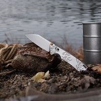 Firefly Ultra-ST Crossbar Lock EDC Folding Pocket Knife,2.99" Titanium Blade,Titanium Handle