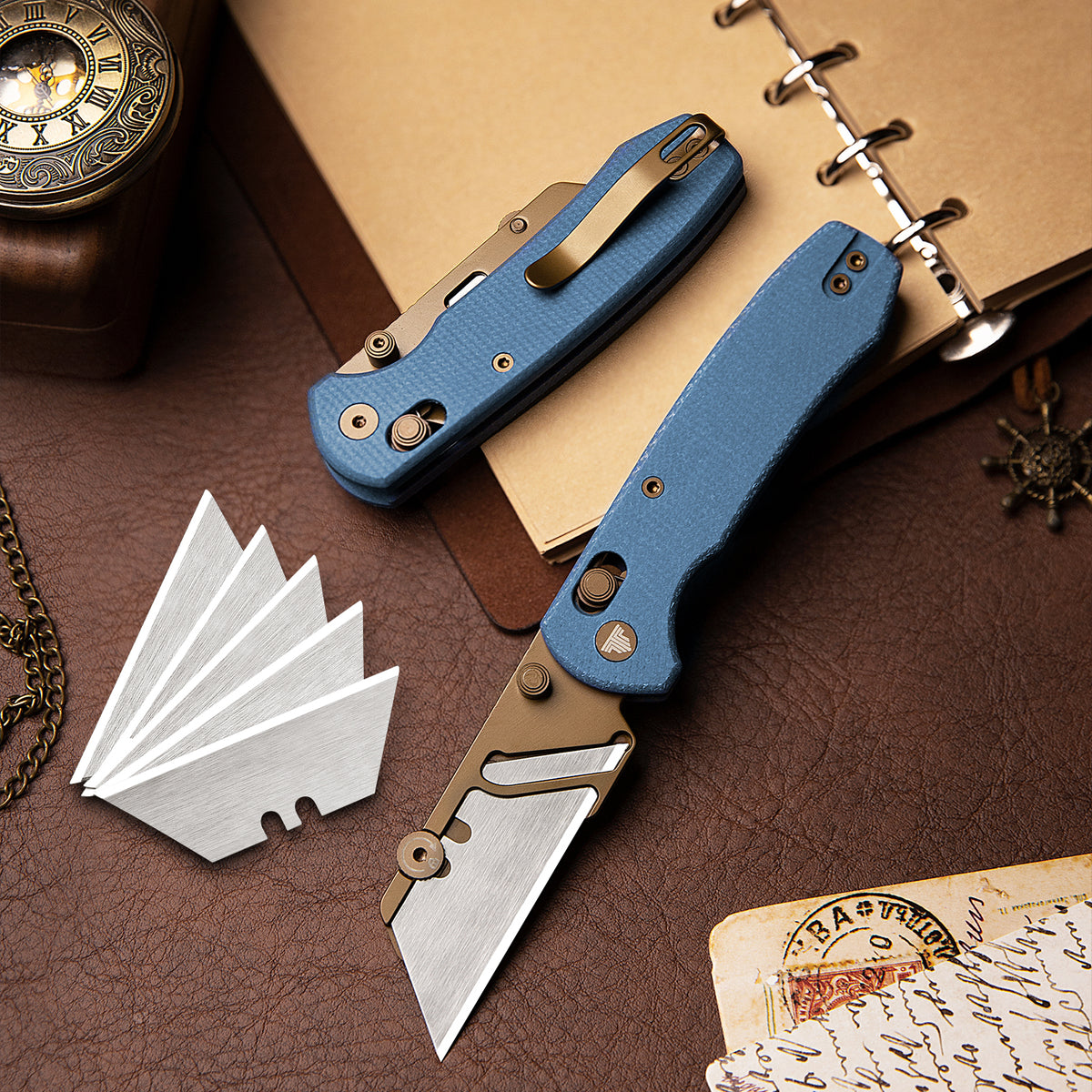Puppy-LM Crossbar Lock EDC Folding Pocket Knife,2.62'' SK5 Steel Blade,Micarta Handle