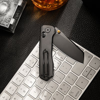 Hornet-04G Axis Lock EDC Canivete Dobrável, Lâmina de Aço 14C28N de 3,34", Cabo Micarta