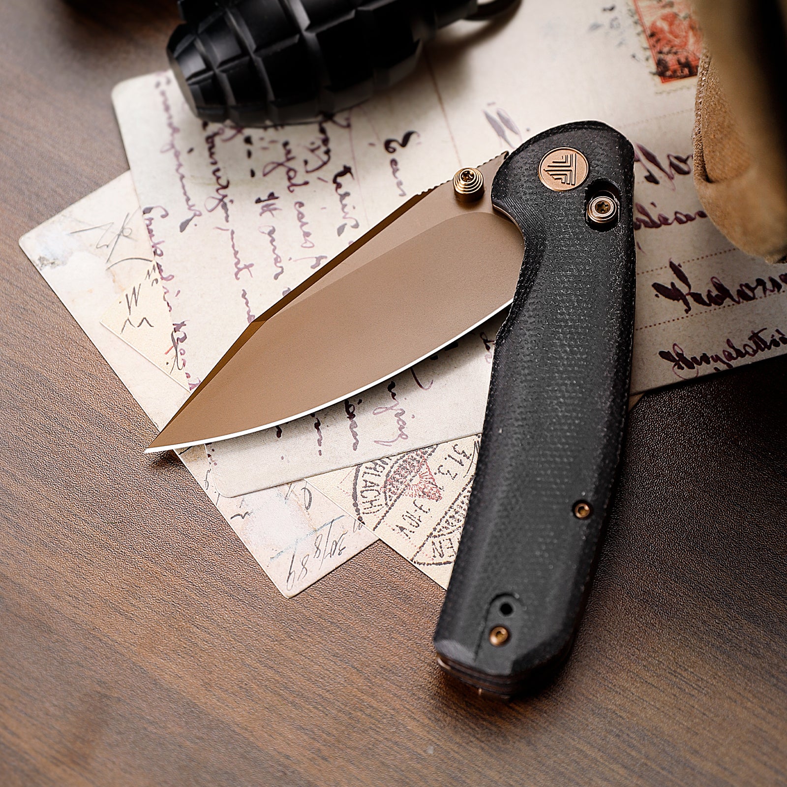 Hornet-BM Crossbar Lock EDC Folding Pocket Knife,3.34" 14C28N Steel Blade,Micarta Handle