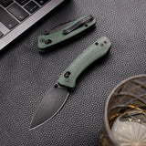 Koala-G Crossbar Lock EDC Folding Pocket Knife,2.56'' N690 Steel Blade, Micarta Handle, Green