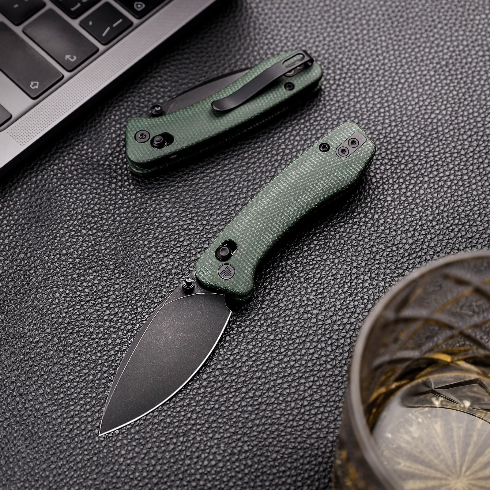 Koala-G Crossbar Lock EDC Folding Pocket Knife,2.56'' N690 Steel Blade, Micarta Handle, Green
