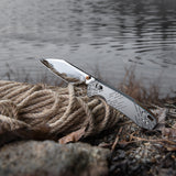 Firefly Ultra-M Crossbar Lock EDC Folding Pocket Knife,2.99" M390 Mirror Finished Steel Blade,Titanium Handle