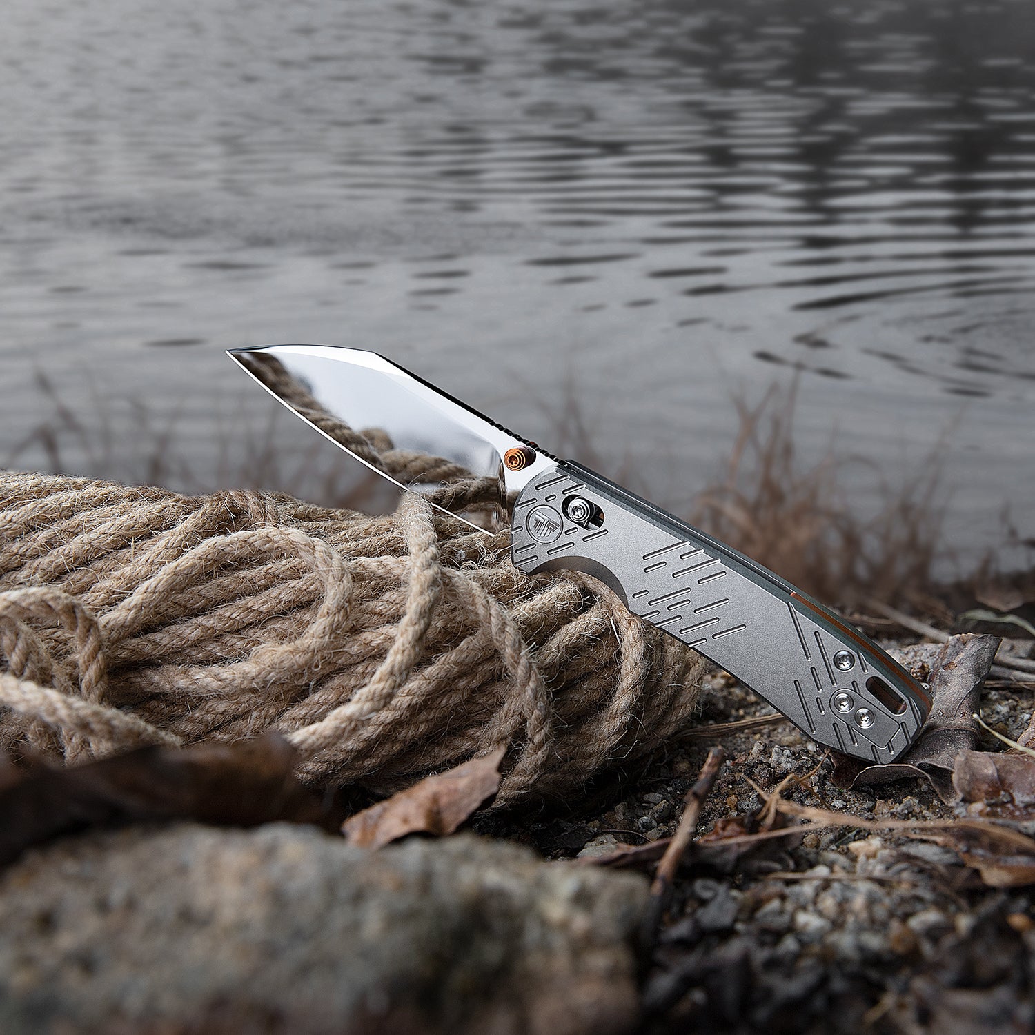 Firefly Ultra-M Crossbar Lock EDC Folding Pocket Knife,2.99" M390 Mirror Finished Steel Blade,Titanium Handle