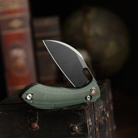 Batwing-GM Crossbar Lock Folding Pocket Knife,3.4'' 14C28N Steel Blade,Micarta Handle