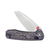Sloth Ultra-PC Crossbar Lock EDC Folding Pocket Knfe,2.54" M390 Steel Blade, Copper Carbon Fiber Handle