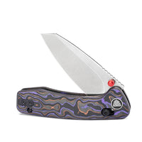 Sloth Ultra-PC Crossbar Lock EDC Folding Pocket Knfe,2.54" M390 Steel Blade, Copper Carbon Fiber Handle