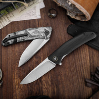 Phoenix-3D Liner Lock Folding Pocket Knife 3.7'' N690 Steel Blade, 3D Printing Patterns G10 Handle