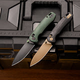 Dragonfly-CG Crossbar Lock EDC Folding Pocket Knife,2.99'' 14C28N Steel Blade,Carbon Fiber G10 Handle