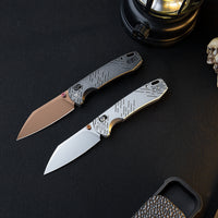 Firefly Ultra-RG Crossbar Lock EDC Folding Pocket Knife,2.99" M390 Steel Blade,Titanium Handle