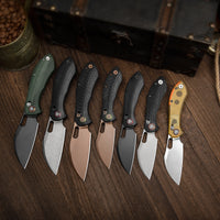 Batwing-CG/L Crossbar Lock Folding Pocket Knife,3.4'' 14C28N Steel Blade,Carbon Fiber G10 Handle