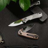 Dragonfly-DM Crossbar Lock EDC Folding Pocket Knife, 2.99'' M390 Steel Blade, Titanium Handle