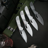 Gecko-M Liner Lock Folding Pocket Knife,Mirror Finished 3.4'' M390 Steel Blade,Titanium Handle