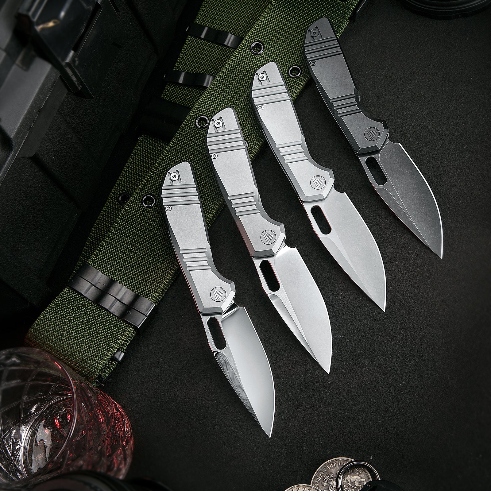 Gecko-M Liner Lock Folding Pocket Knife,Mirror Finished 3.4'' M390 Steel Blade,Titanium Handle