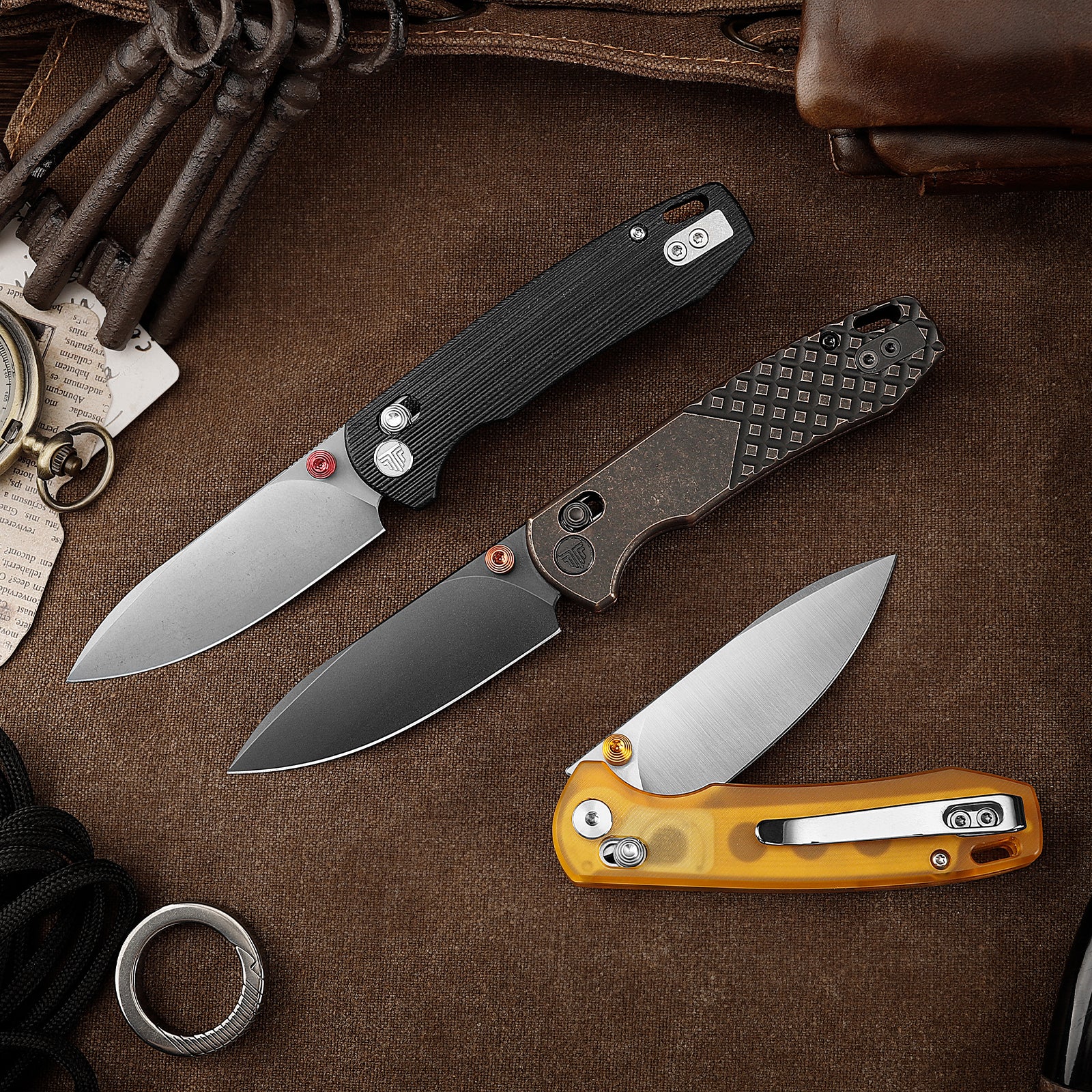 Dragonfly-Y Axis Lock EDC Folding Pocket Knife,2.99'' 14C28N Steel Blade,PEI Handle