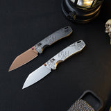 Firefly Ultra-S Crossbar Lock EDC Folding Pocket Knife,2.99" M390 Steel Blade,Titanium Handle