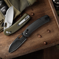 Lamb-03B Crossbar Lock EDC Folding Pocket Knife,N690 Steel Blade,G10 Handle