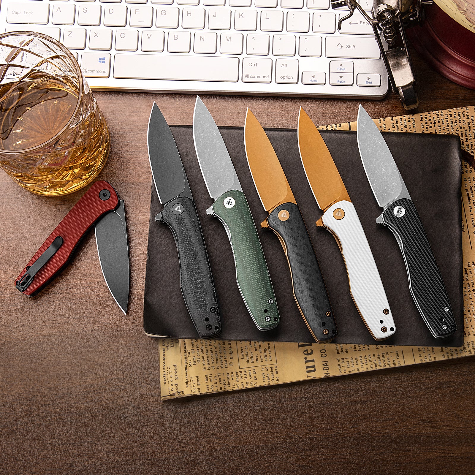 Lacerta-04B Liner Lock EDC Folding Pocket Knife 3.34'' 14C28N