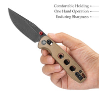 Butterfly Ultra-B Crossbar Lock EDC Folding Pocket Knife,2.99'' M390 Steel Blade,Titanium Handle