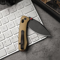 Koala Ultra-B Crossbar Lock EDC Folding Pocket Knife,2.56'' M390 Steel Blade, Titanium Handle