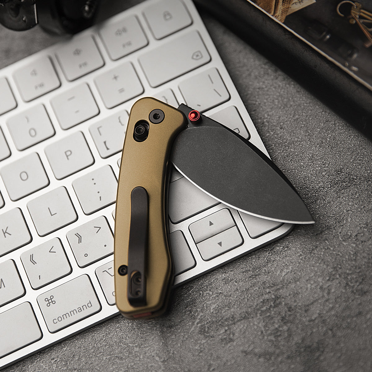 Koala Ultra-B Crossbar Lock EDC Folding Pocket Knife,2.56'' M390 Steel Blade, Titanium Handle