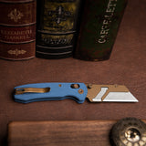 Puppy-LM Crossbar Lock EDC Folding Pocket Knife,2.62'' SK5 Steel Blade,Micarta Handle
