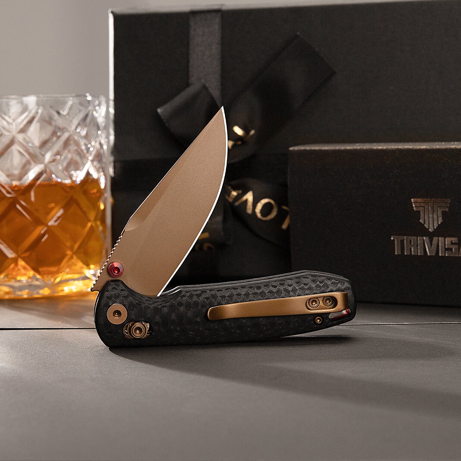 Butterfly-CG Crossbar Lock EDC Folding Pocket Knife,2.99'' 14C28N Steel Blade,Carbon Fiber G10 Handle
