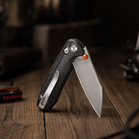 Firefly-BM Crossbar Lock EDC Folding Pocket Knife,2.99" 14C28N Steel Blade,Micarta Handle