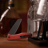 Dickybird-RG Liner Lock EDC Folding Pocket Knife 2.99'' 14C28N Steel Blade,G10 Handle