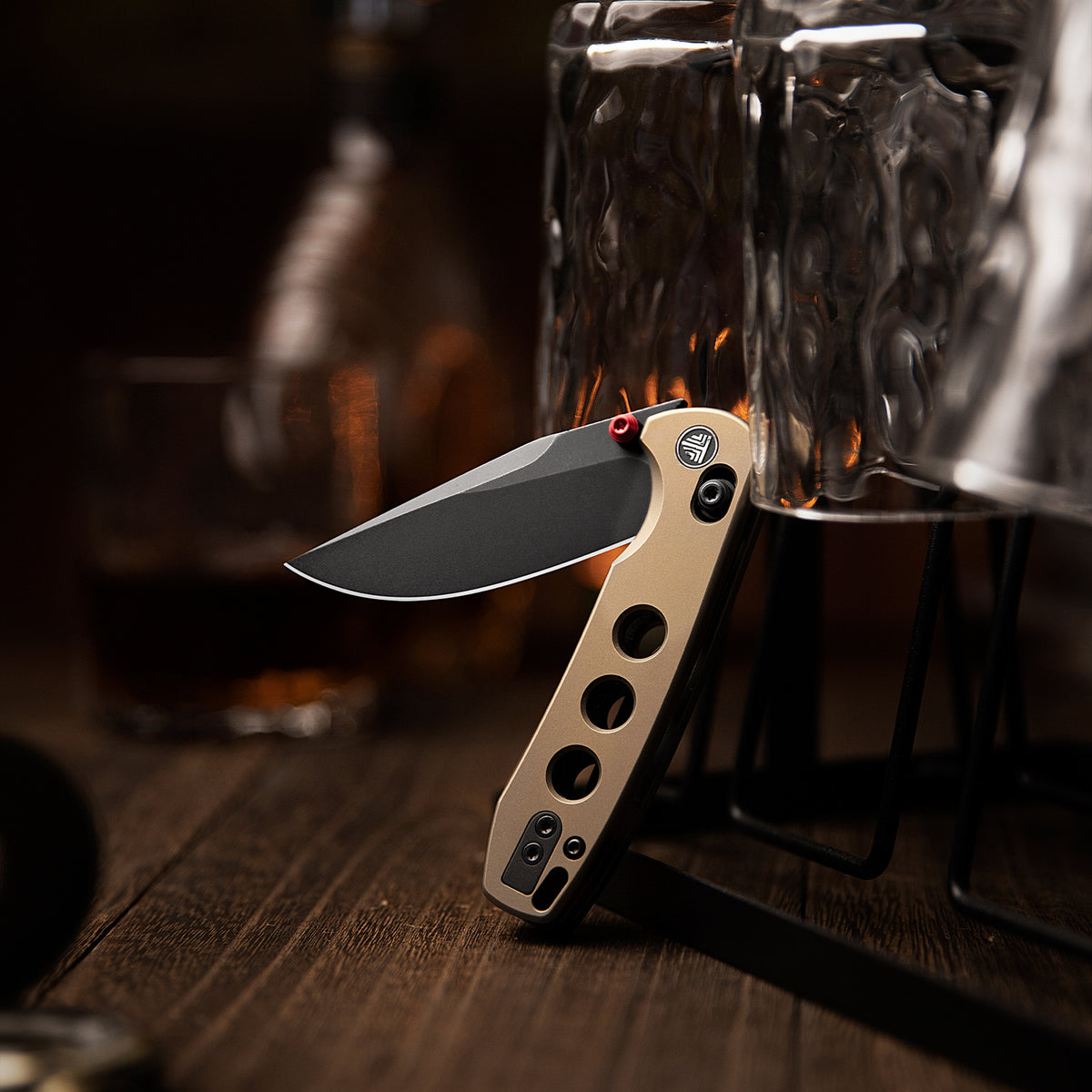 Butterfly Ultra-B Crossbar Lock EDC Folding Pocket Knife,2.99'' M390 Steel Blade,Titanium Handle
