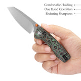Sloth Ultra-GC Crossbar Lock EDC Folding Pocket Knfe,2.54" M390 Steel Blade, Carbon Fiber Handle