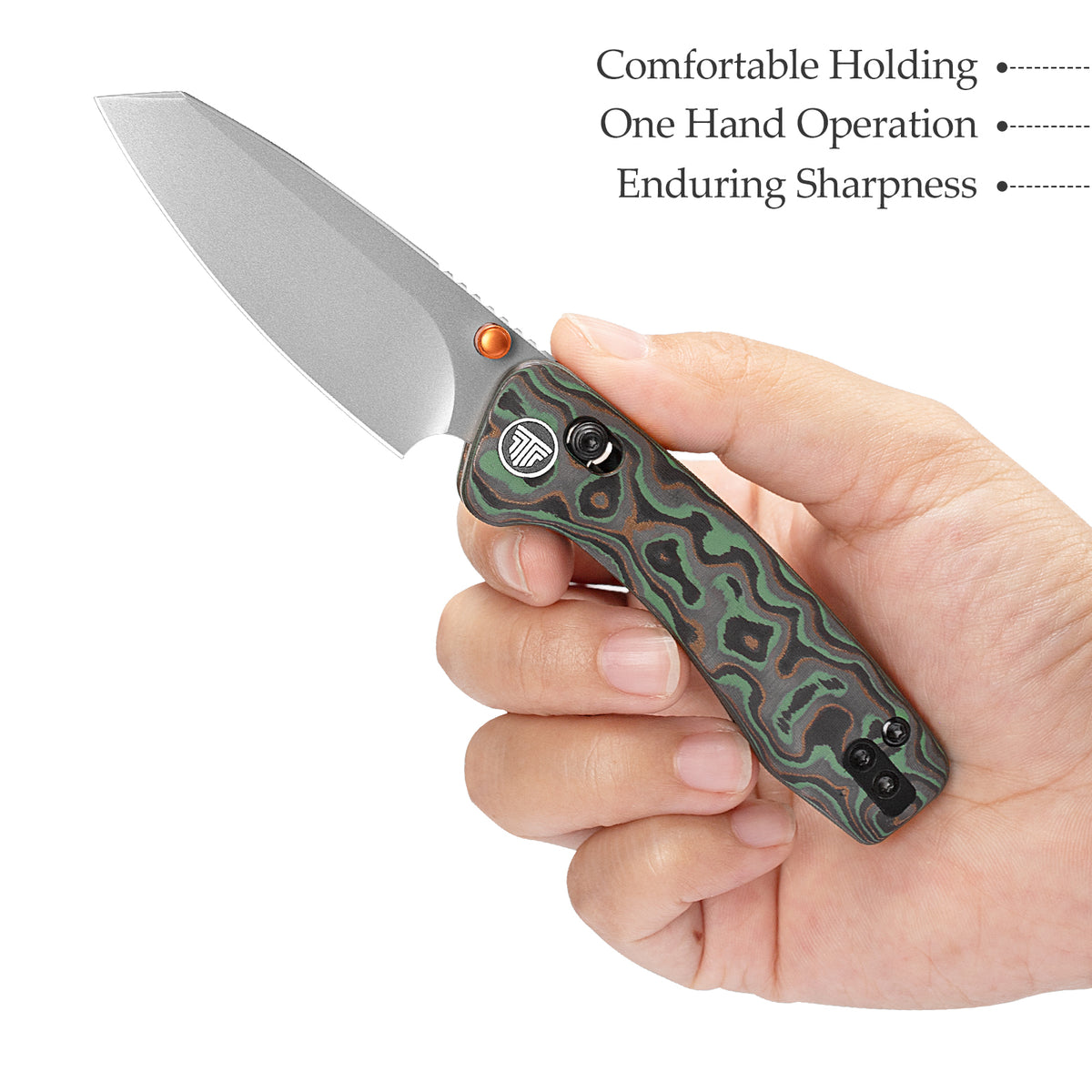Sloth Ultra-GC Crossbar Lock EDC Folding Pocket Knfe,2.54" M390 Steel Blade, Carbon Fiber Handle