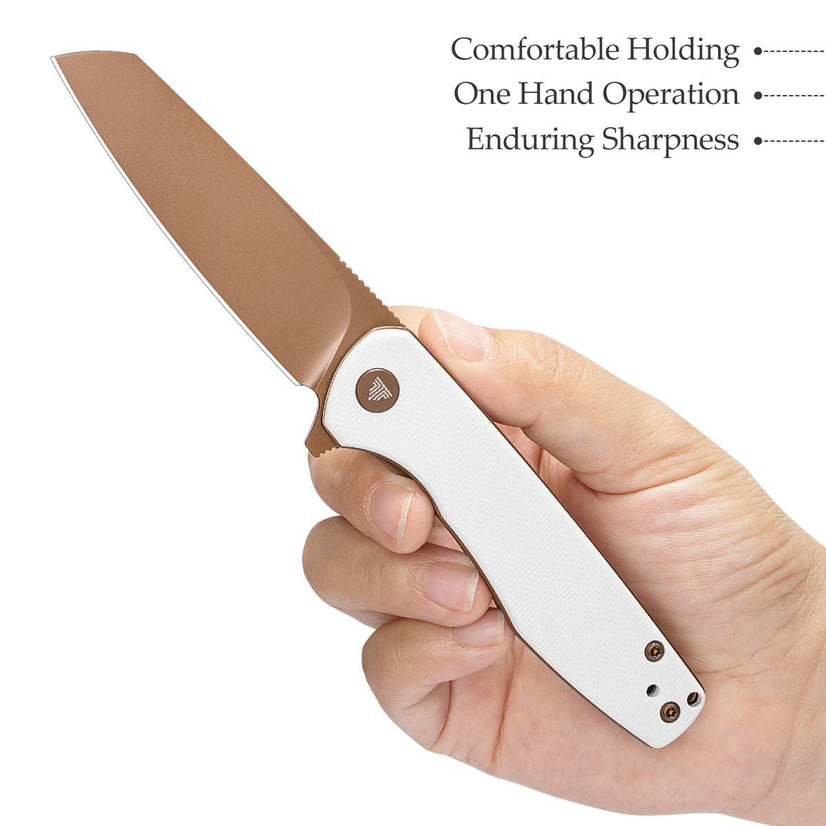 Dickybird-WG Liner Lock EDC Folding Pocket Knife 2.99'' 14C28N Steel Blade,G10 Handle