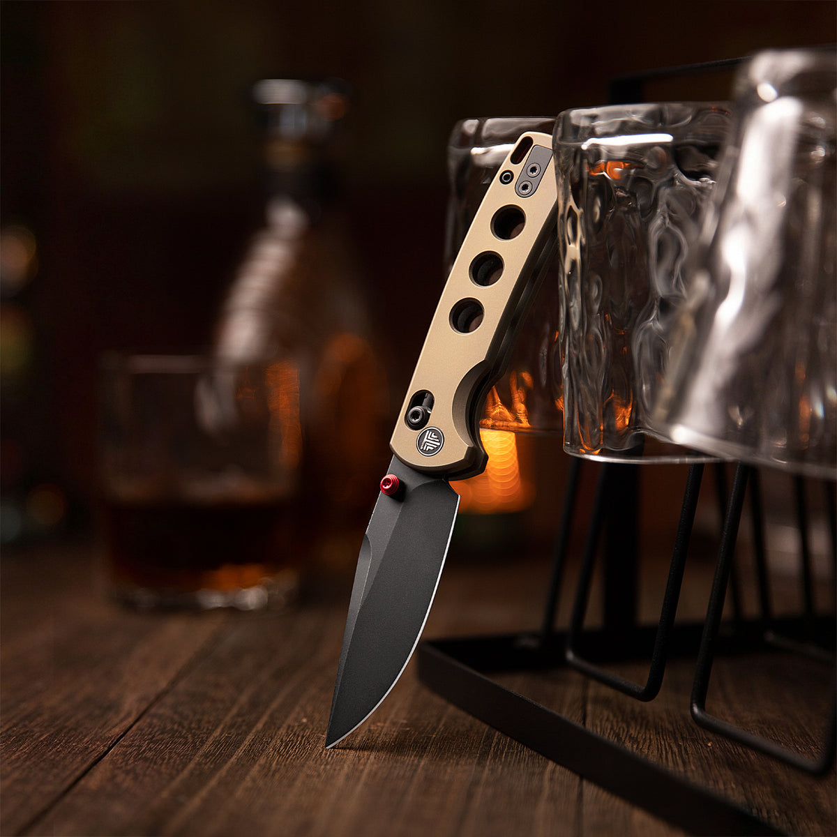 Butterfly Ultra-B Crossbar Lock EDC Folding Pocket Knife,2.99'' M390 Steel Blade,Titanium Handle