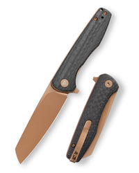 Dickybird-CG Liner Lock EDC Folding Pocket Knife 2.99'' 14C28N Steel Blade,Carbon Fiber G10 Handle