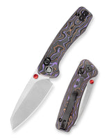 Sloth Ultra-PC Crossbar Lock EDC Folding Pocket Knfe,2.54" M390 Steel Blade, Copper Carbon Fiber Handle
