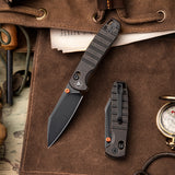 Firefly-CU Crossbar Lock EDC Folding Pocket Knife,2.99" 14C28N Steel Blade,Copper Handle
