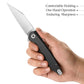 Lynx-05CG Liner Lock,3.7" 14C28N Steel Stonewash Blade,Carbon Fiber & G10 Handle